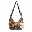 Cartoon Bear Printing Doll Pendnat Shoulder Bag Nhxc412818