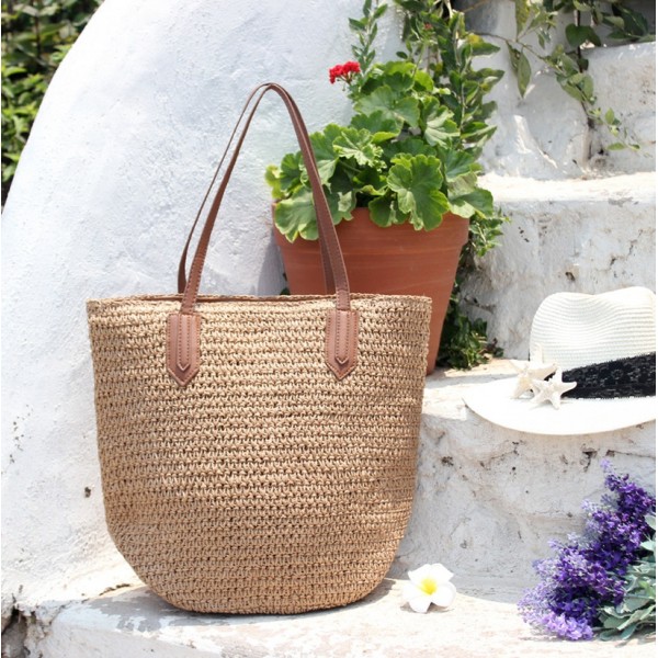 Simple Fashion New Paper Rope Oneshoulder Straw Woven Bag Nhxm409035