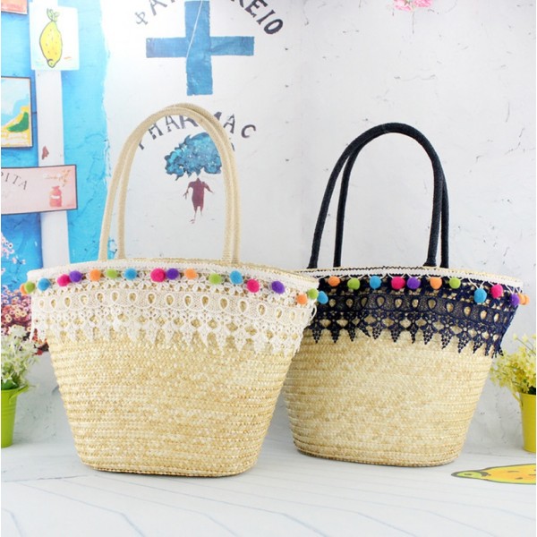 New Fashion Straw Lace Tassel Oneshoulder Bag Nhxm409040