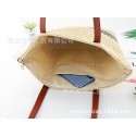 New Fashion Contrast Color Striped Woven Oneshoulder Straw Bag Nhxm409041