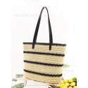 New Fashion Contrast Color Striped Woven Oneshoulder Straw Bag Nhxm409041