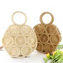 New Vintage Circle Hollow Paper Rope Woven Bag Nhxm409042