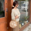 New Vintage Circle Hollow Paper Rope Woven Bag Nhxm409042