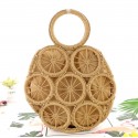 New Vintage Circle Hollow Paper Rope Woven Bag Nhxm409042