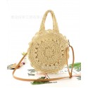 New Casual Round Flower Straw Shoulder Woven Bag Nhxm409049