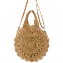 New Casual Round Flower Straw Shoulder Woven Bag Nhxm409049