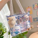 Cartoon Transparent Cute Bear Jelly Waterproof Hand Bag Nhze411804