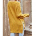 Casual Loose Round Neck Longsleeved Knitted Sweater  Nhzn413030