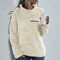 Solid Color High Neck Plush Bottoming Sweater  Nhzn413042