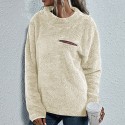 Solid Color High Neck Plush Bottoming Sweater  Nhzn413042